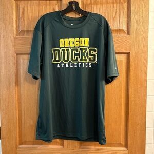 Badger Sport Oregon Ducks Men's Large L Green Shirt - Moisture Wicking Dri Fit